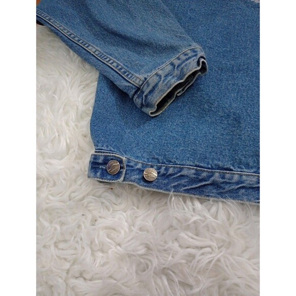 Port Authority Denim Jacket Size L Made in USA Embroidered Dodge City Roundup - Picture 10 of 10